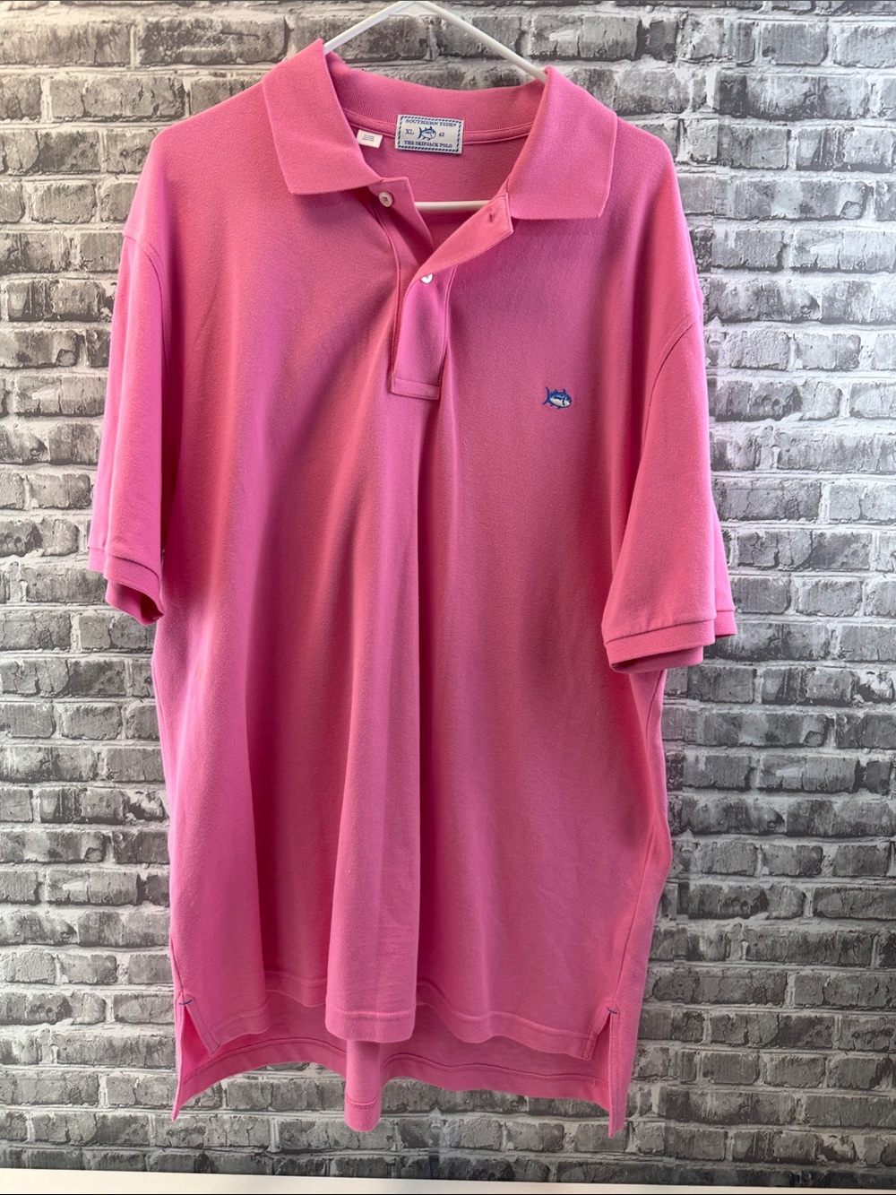 Men's Southern Tide Pink Polo Shirt with Embroidered Logo